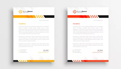 Design simple and nice looking letterhead word template