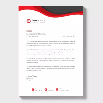 Design simple and nice looking letterhead word template